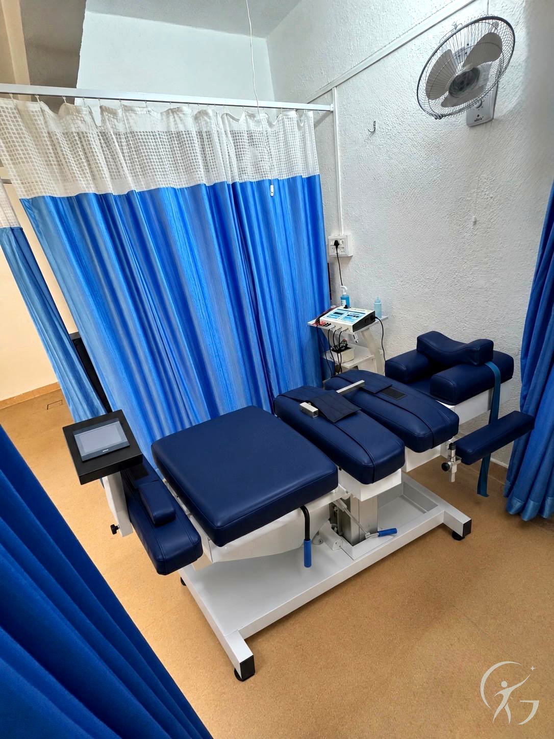 Clinical treatment bed at Galaxy PhysioClinic